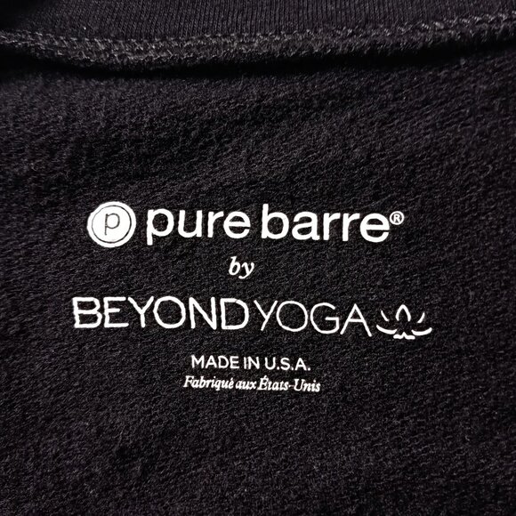 Pure Barre Womens Logo Sweatshirt Black Modal Blend Fleece Long Sleeve Size S - Picture 7 of 8